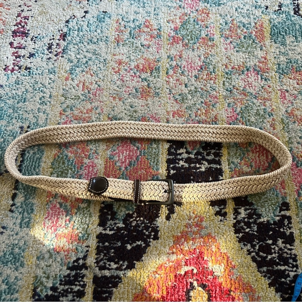 Orvis men braided tan belt size 42